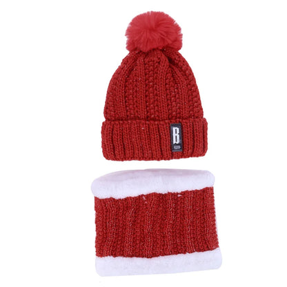 Warm Winter Skullies Beanies Knitted Hat Women Brand High Quality Winter Women Ball Ski Wool Fur Hat Pompoms Hats Knitted Scarf