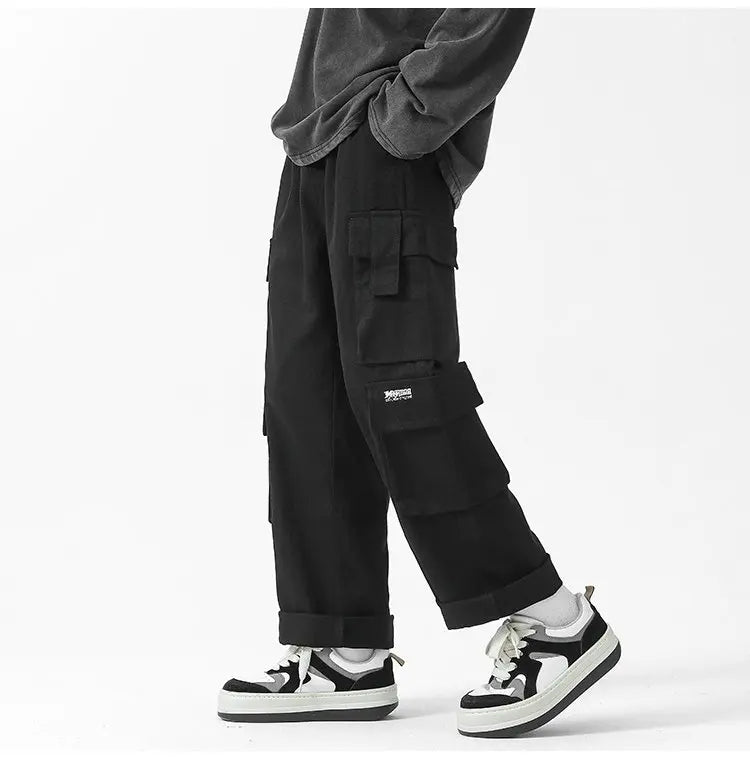 Streetwear Men‘s Cargo Pants Multi-pocket Fashion Harem Pants Male Cotton Sweatpants Men Woman Autumn Spring Jogger Trousers