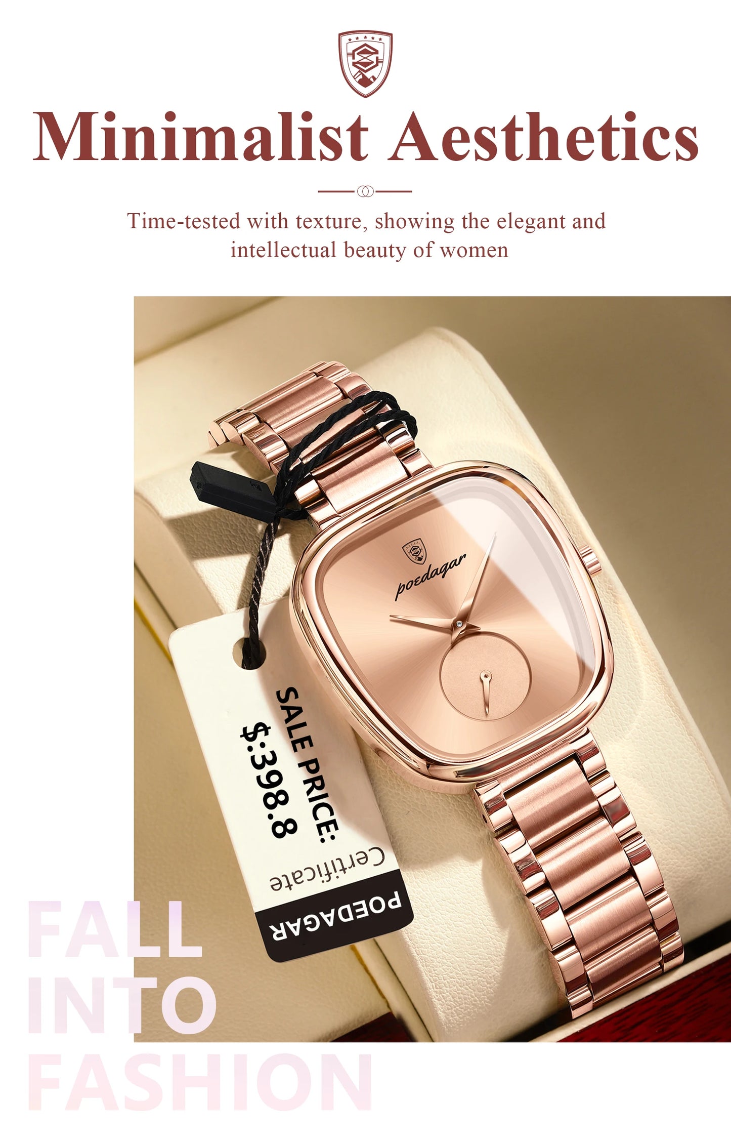 POEDAGAR Luxury Woman Watch Waterproof Stainless Steel Ladies Watch Fashion Quartz Women's Watches Elegant Simple Female Clock