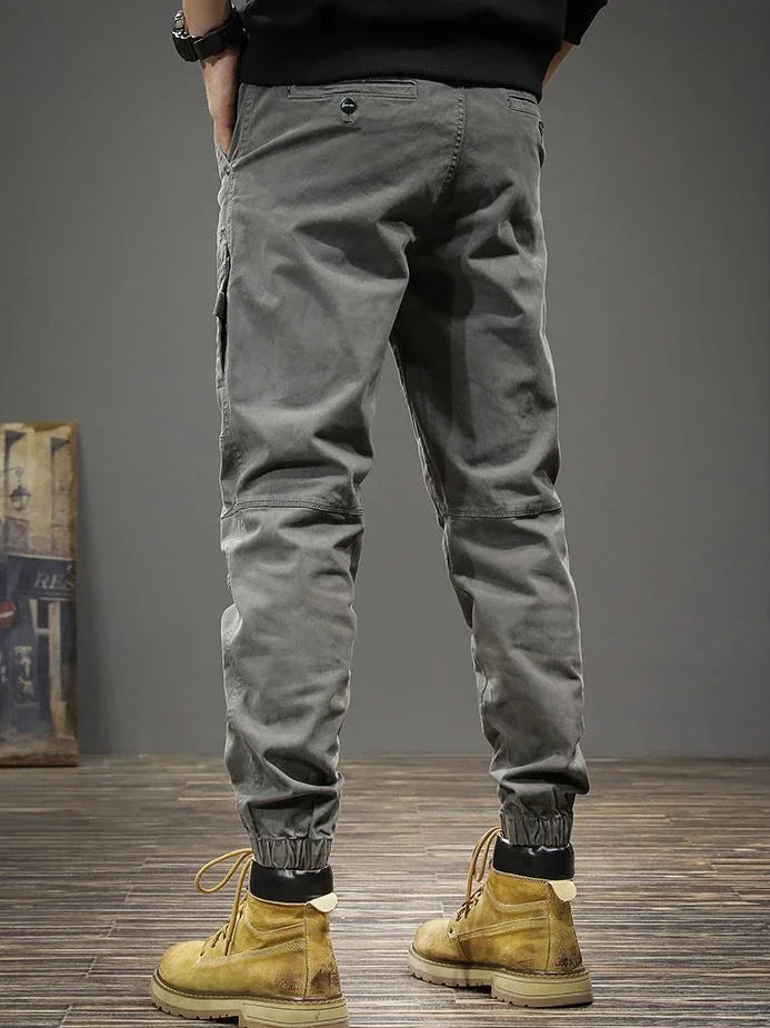 Grey Men's Cargo Pants Multipockets Black Male Trousers Multi Pocket Slim Techwear Harajuku Korean Style Cotton Nylon Y2k Luxury