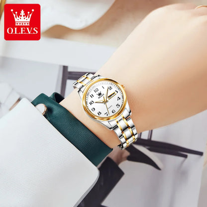 OLEVS 5567 Women's Watch Original Luxury Brand Stainless Steel Waterproof Quartz Women's Watch Elegant Date Zhou Women's watches