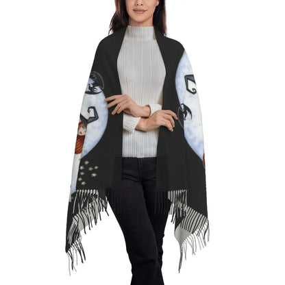 Printed The Major Arcana Of Tarot Vintage Patchwork Scarf Men Women Winter Fall Warm Scarves Occult Witch Spiritual Shawl Wrap