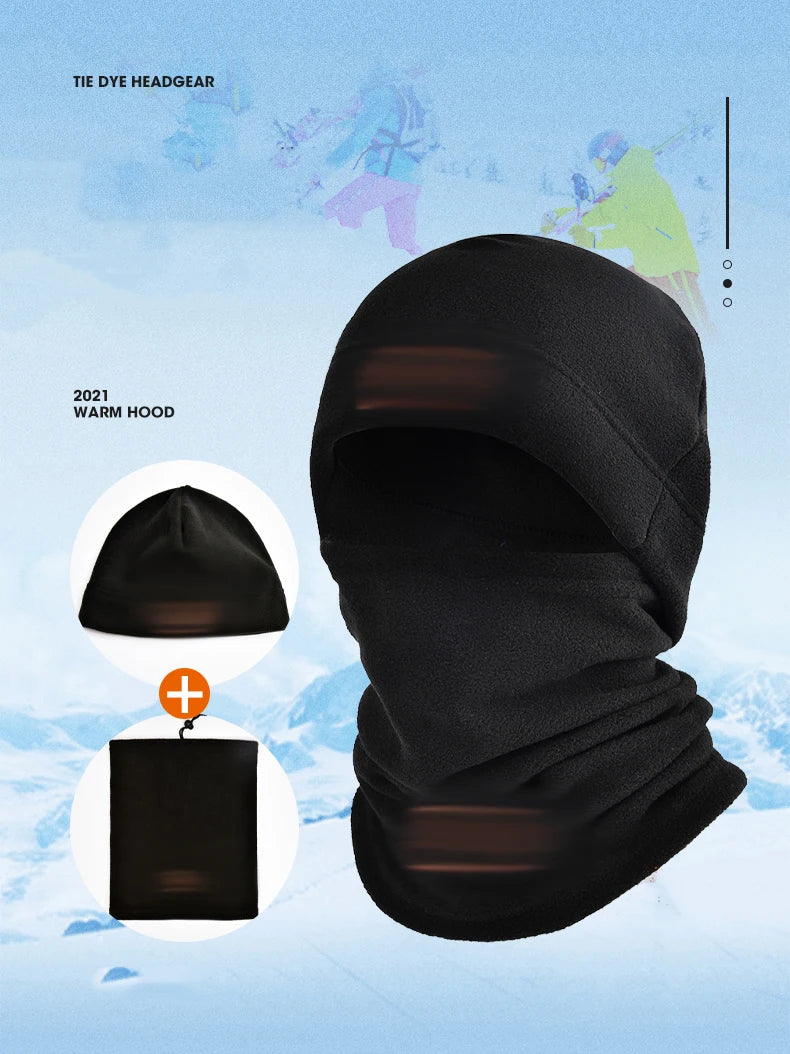 Autumn and winter fleece hat cold swing fleece neck cover outdoor cycling mountaineering mask neck set Official Website