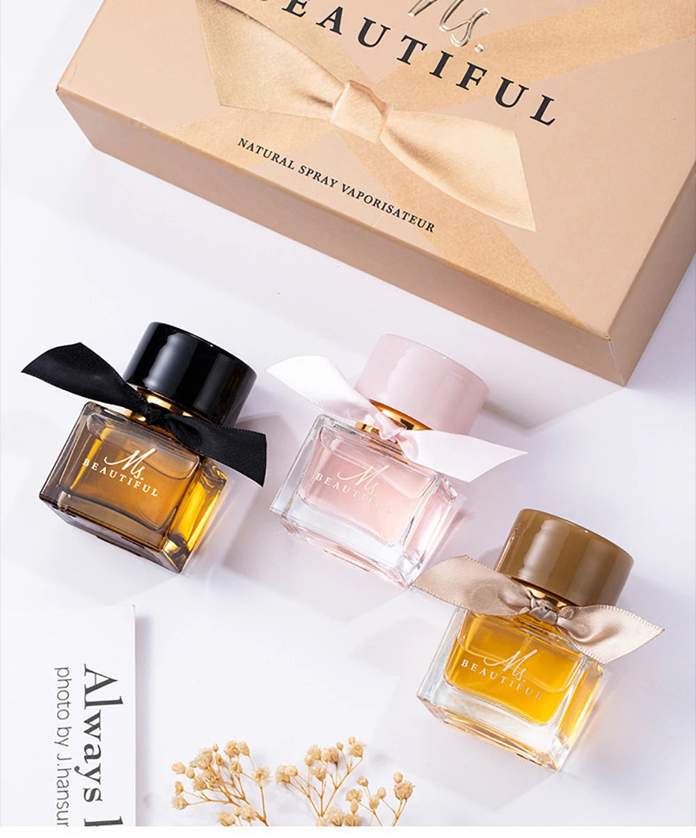 Beautiful Lady Gift Box 75ml Three Piece Set Lasting Fragrance Perfume Balminess Scent Pheromone Eau De Parfum Cologne Toilette