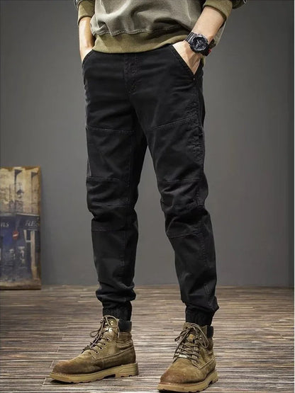 Grey Men's Cargo Pants Multipockets Black Male Trousers Multi Pocket Slim Techwear Harajuku Korean Style Cotton Nylon Y2k Luxury