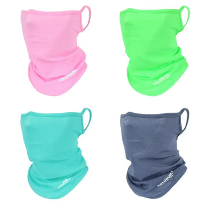 Breathable Bike Mask Daily Windproof Dustproof Solid Color Motorcycle Scarf Ice Silk Balaclava Summer