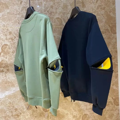 Sweatshirts for Man T-shirt Hip Hop Hoodieless Men's Clothing Green Pullover Top Welcome Deal Aesthetic Cheap Harajuku Fashion