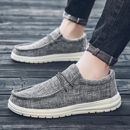 Autumn New Men Casual Shoes Rubber Sole Canvas Sneakers Men Flats Footwear Breathable And Soft Sport Shoes