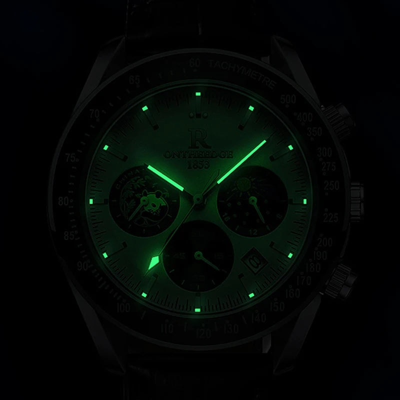 Luxury Man Watch High Quality Waterproof Chronograph Luminous Men's Wristwatch Leather Men Date Quartz Watches Casual Clock