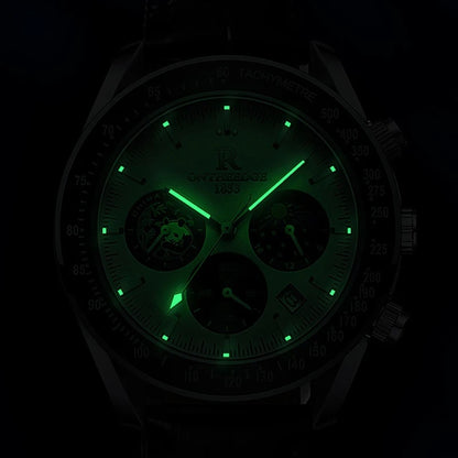 Luxury Man Watch High Quality Waterproof Chronograph Luminous Men's Wristwatch Leather Men Date Quartz Watches Casual Clock