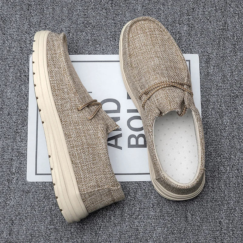 Autumn New Men Casual Shoes Rubber Sole Canvas Sneakers Men Flats Footwear Breathable And Soft Sport Shoes