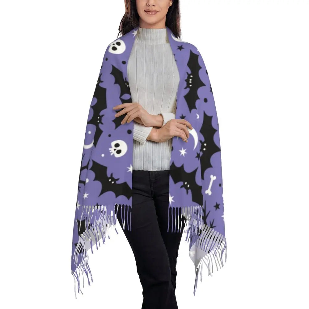 Printed The Major Arcana Of Tarot Vintage Patchwork Scarf Men Women Winter Fall Warm Scarves Occult Witch Spiritual Shawl Wrap