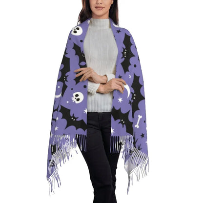 Printed The Major Arcana Of Tarot Vintage Patchwork Scarf Men Women Winter Fall Warm Scarves Occult Witch Spiritual Shawl Wrap