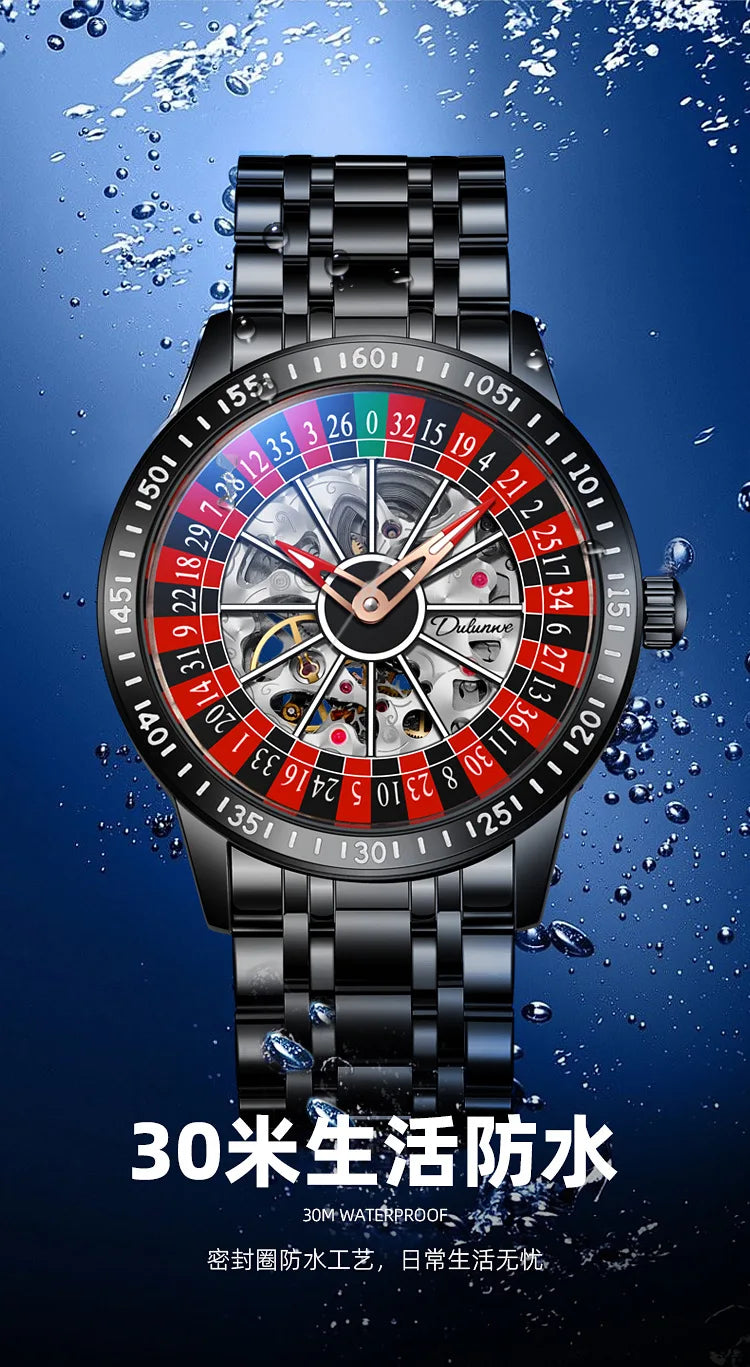 2024 New Business Rotating Dial Men's Waterproof Sports Watch Fashion Tofly Automatic Mechanical Man Watch