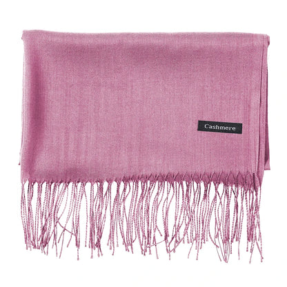 Fashion Solid Color 2024 Women Scarf Winter Hijabs Tassels Long Lady Shawls Cashmere Like Pashmina Bandana Scarves Wraps Echarpe