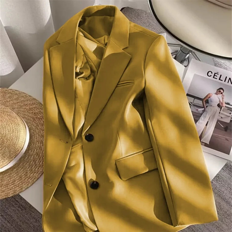 New in Spring Autumn Elegant Blazer Women Korean Casual Women's Jacket Fashion Luxury Female Coats Splice Office Lady Clothes