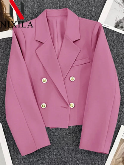 New in Spring Autumn Blazer for Women 2024 Office Lady Jacket Women Korean Fashion Coats Chic Elegant Outerwears Women's Clothes