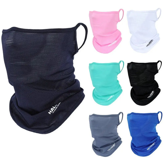 Breathable Bike Mask Daily Windproof Dustproof Solid Color Motorcycle Scarf Ice Silk Balaclava Summer