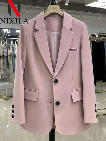 New in Spring Autumn Elegant Blazer Women Korean Casual Women's Jacket Fashion Luxury Female Coats Splice Office Lady Clothes