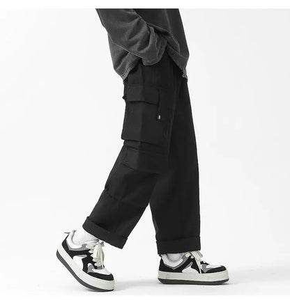 Streetwear Men‘s Cargo Pants Multi-pocket Fashion Harem Pants Male Cotton Sweatpants Men Woman Autumn Spring Jogger Trousers