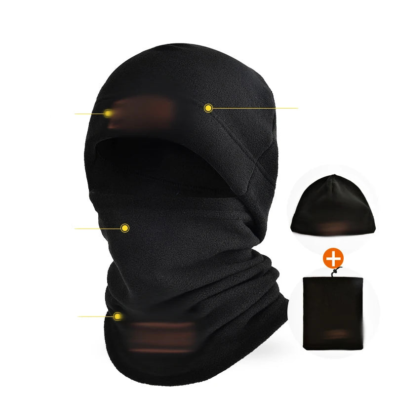 Autumn and winter fleece hat cold swing fleece neck cover outdoor cycling mountaineering mask neck set Official Website