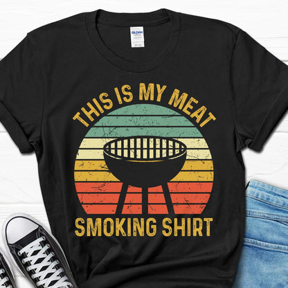 Meat Smoking Men's T Shirt Smoker For Him Husband Grilling Lover Men Father's Day Funny s From Wife