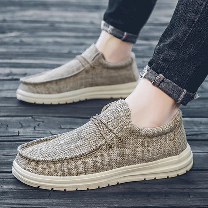 Autumn New Men Casual Shoes Rubber Sole Canvas Sneakers Men Flats Footwear Breathable And Soft Sport Shoes