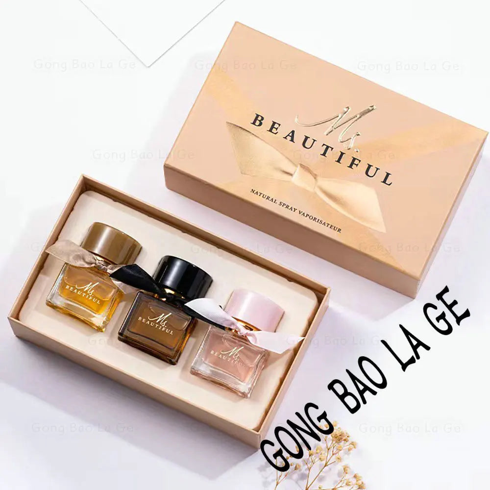 Beautiful Lady Gift Box 75ml Three Piece Set Lasting Fragrance Perfume Balminess Scent Pheromone Eau De Parfum Cologne Toilette