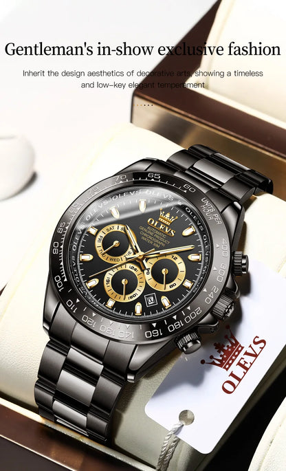 OLEVS 6638 Man Watch Automatic Watch for Men Multifunction Waterproof Luminous Chronograph Calendar Luxury Mechanical Wristwatch