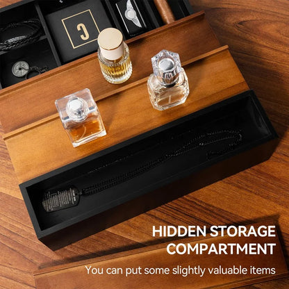 Wooden Cologne Display Stand Organizer For Men, 3 Tier Cologne Display With Drawer Storage, Perfume Organizer