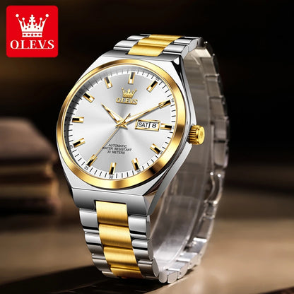 OLEVS 9907 Luxury Man Watch New Multi functional Simplicity Dual Calendar Original Full Automatic Mechanical Men's Wristwatches