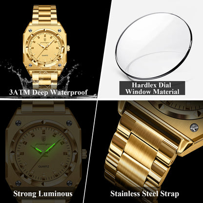 POEDAGAR Luxury Elegant Square Ladies Watch Waterproof Luminous Watch for Woman Stainless Steel Quartz Women's Watches Reloj+box