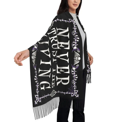 Printed The Major Arcana Of Tarot Vintage Patchwork Scarf Men Women Winter Fall Warm Scarves Occult Witch Spiritual Shawl Wrap