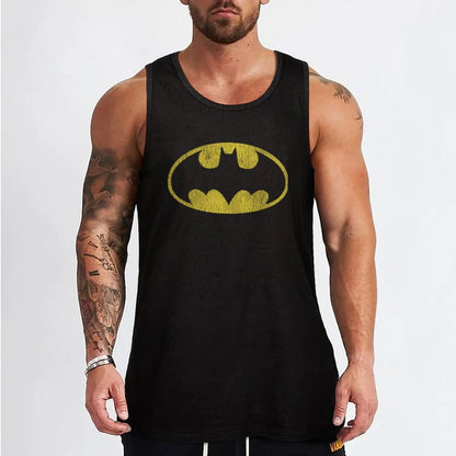 Bat Classic Yellow Logo/Perfect Gift Tank Top t-shirts man t-shirt gym man Sports shirt man