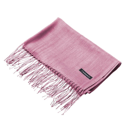 Fashion Solid Color 2024 Women Scarf Winter Hijabs Tassels Long Lady Shawls Cashmere Like Pashmina Bandana Scarves Wraps Echarpe